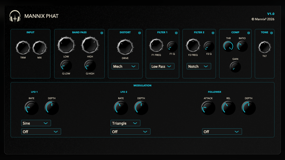 Mannix Phat plugin interface